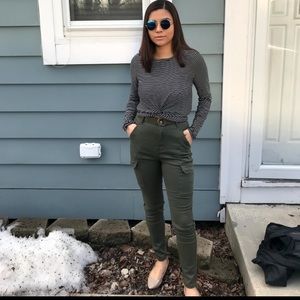 Striped crop top long sleeve